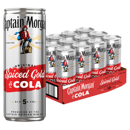 CAPTAIN MORGAN & COLA 12X25CL